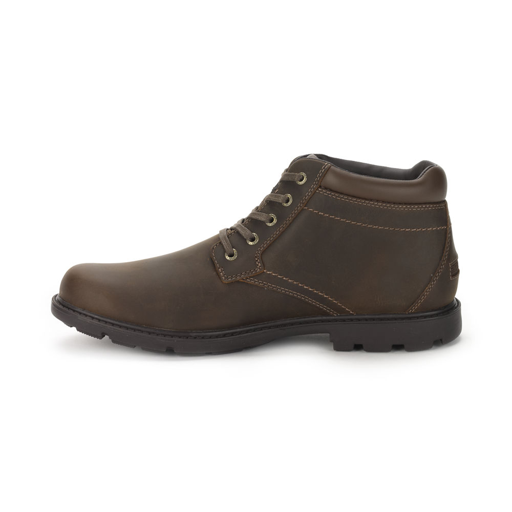 Rockport Mens Boots Brown - Rugged Bucks Waterproof - UK 149-CAYWMP